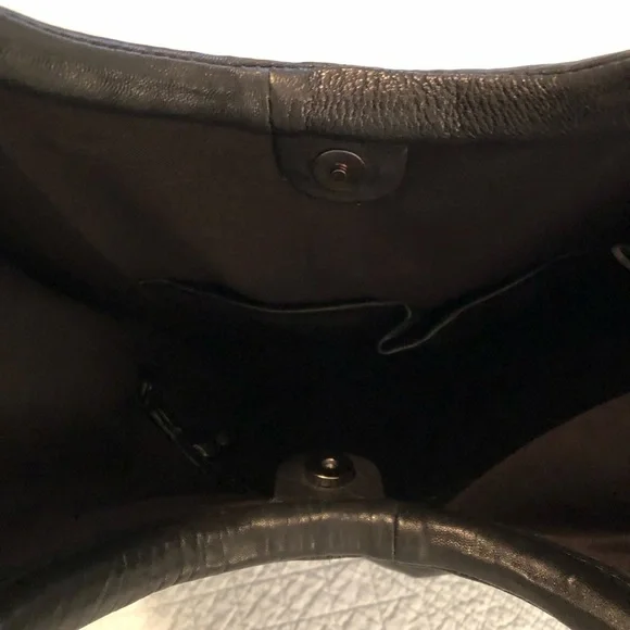 Large leather hobo bag tote shoulder purse. Black Sheep leather. - Picture 3 of 9